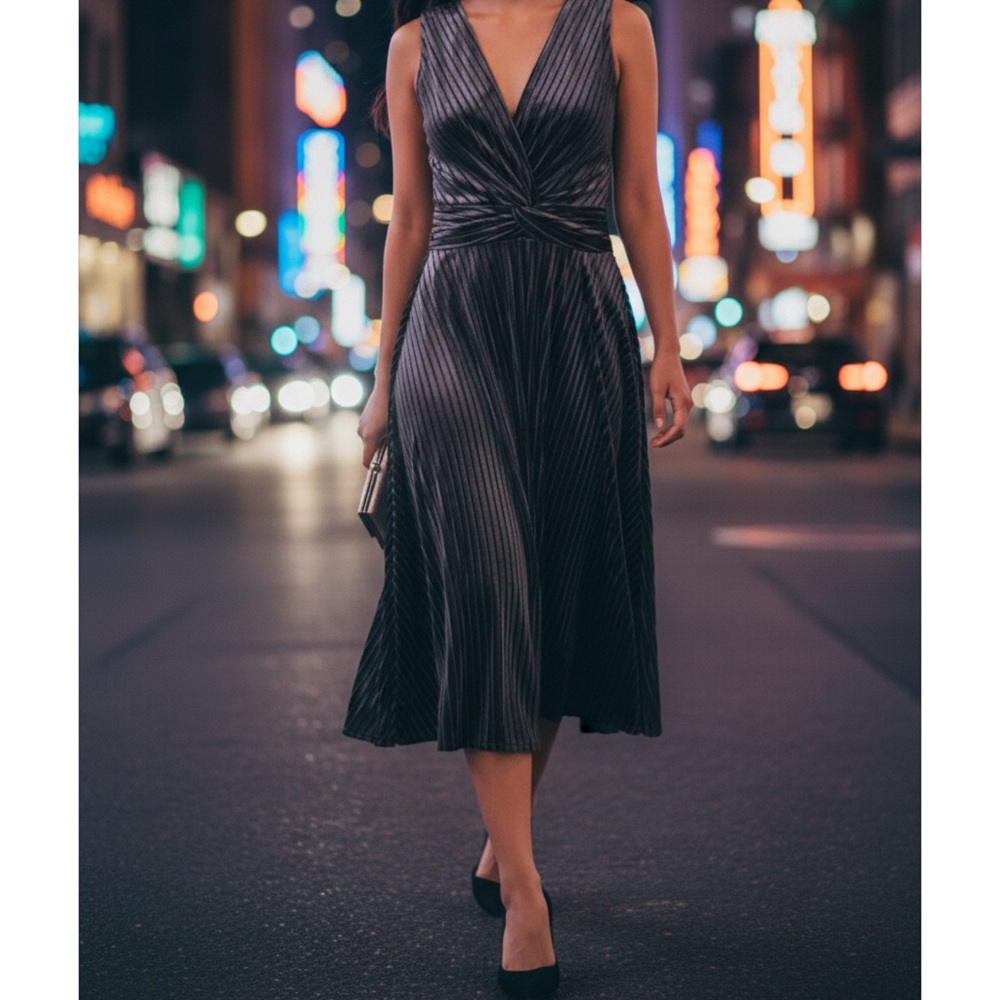 Ted Baker Classic silver gray Dress